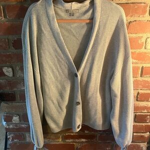 Women's Gray Cardigan Sweater